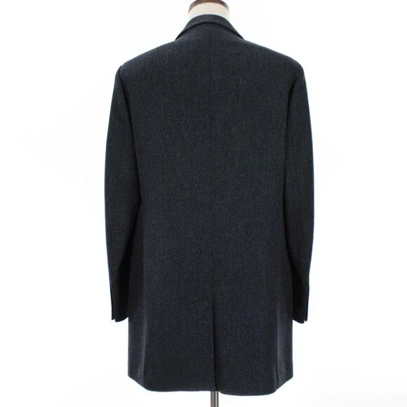 Cardinal of Canada NWT Top Coat Size 40R US Blue & Black Herringbone Wool/Cash